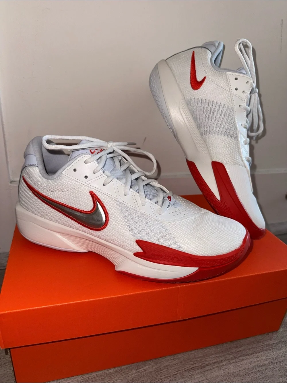 Nike Air Zoom GT Cut Academy 'White Picante Red' (Size 8 Mens / Size 9.5 Womens)